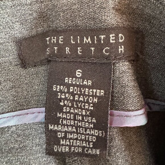 The Limited Stretch Womens Gray Dress Pants Size 6 Regular Polyester Blend - Picture 3 of 16